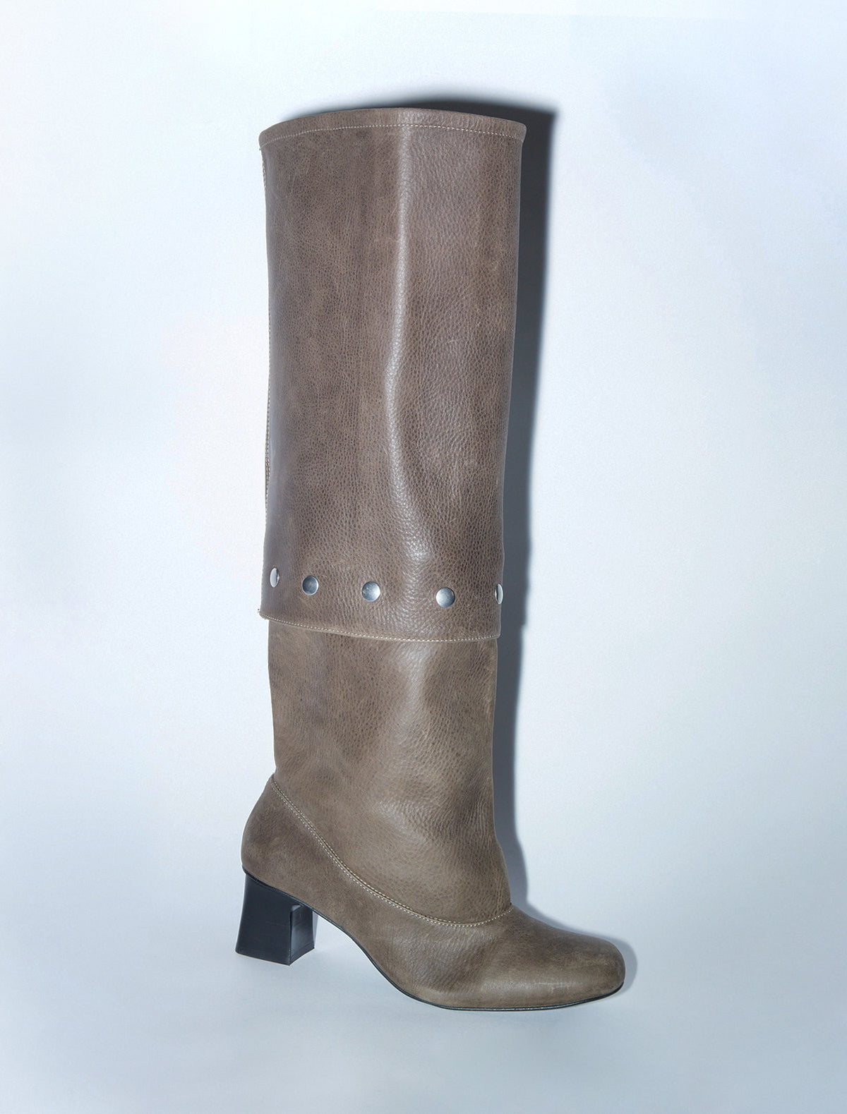Jolie snaps tall wide loose shaft boot brown