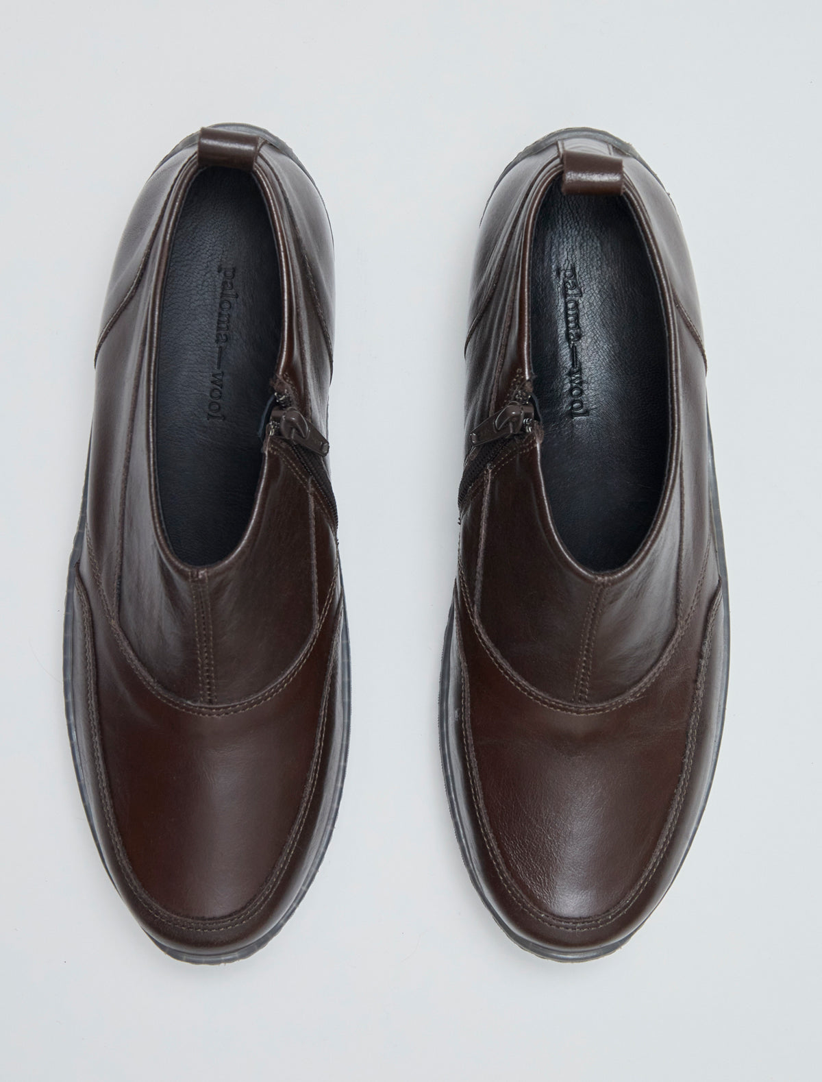 007km leather ankle boots brown