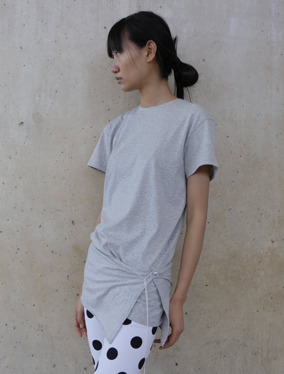 Turrini loose short sleeve tee attached overskirt