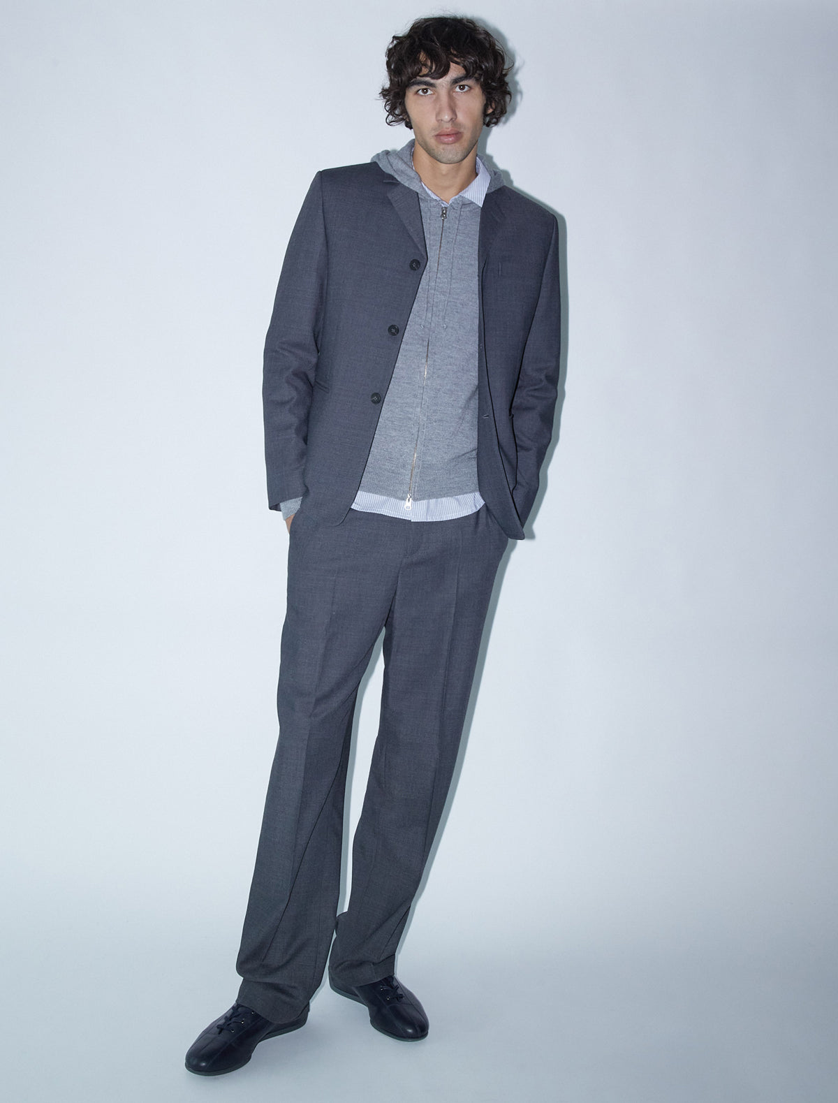 Trave men suit blazer welt pockets