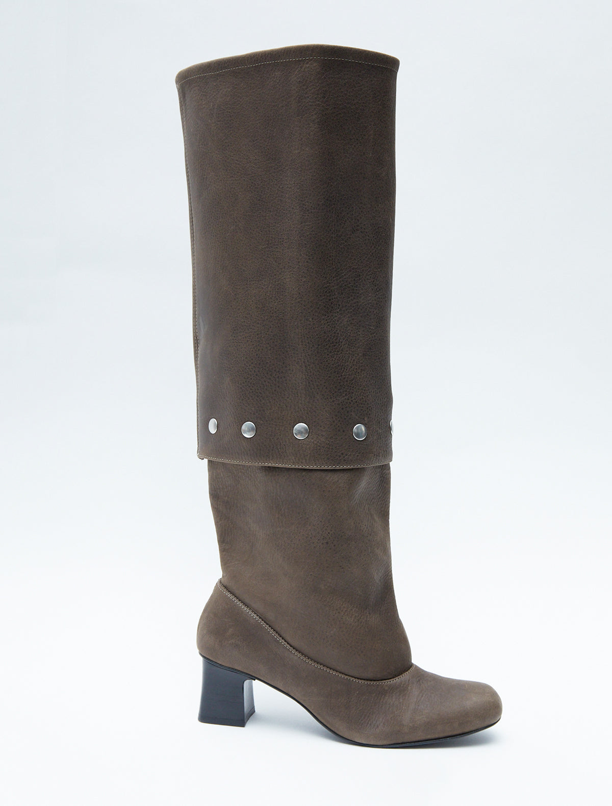 Jolie snaps tall wide loose shaft boot brown