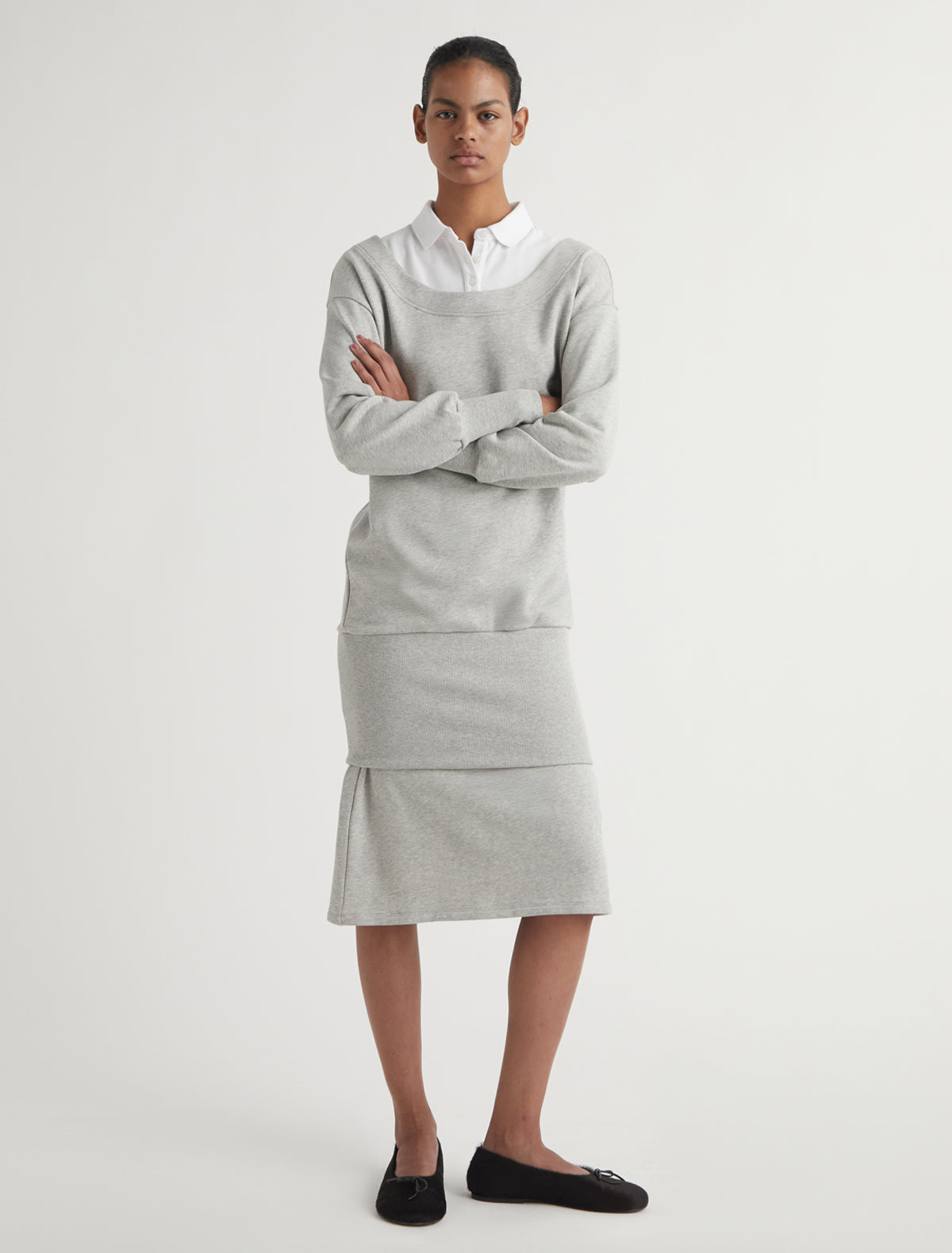 Belda two piece effect dress
