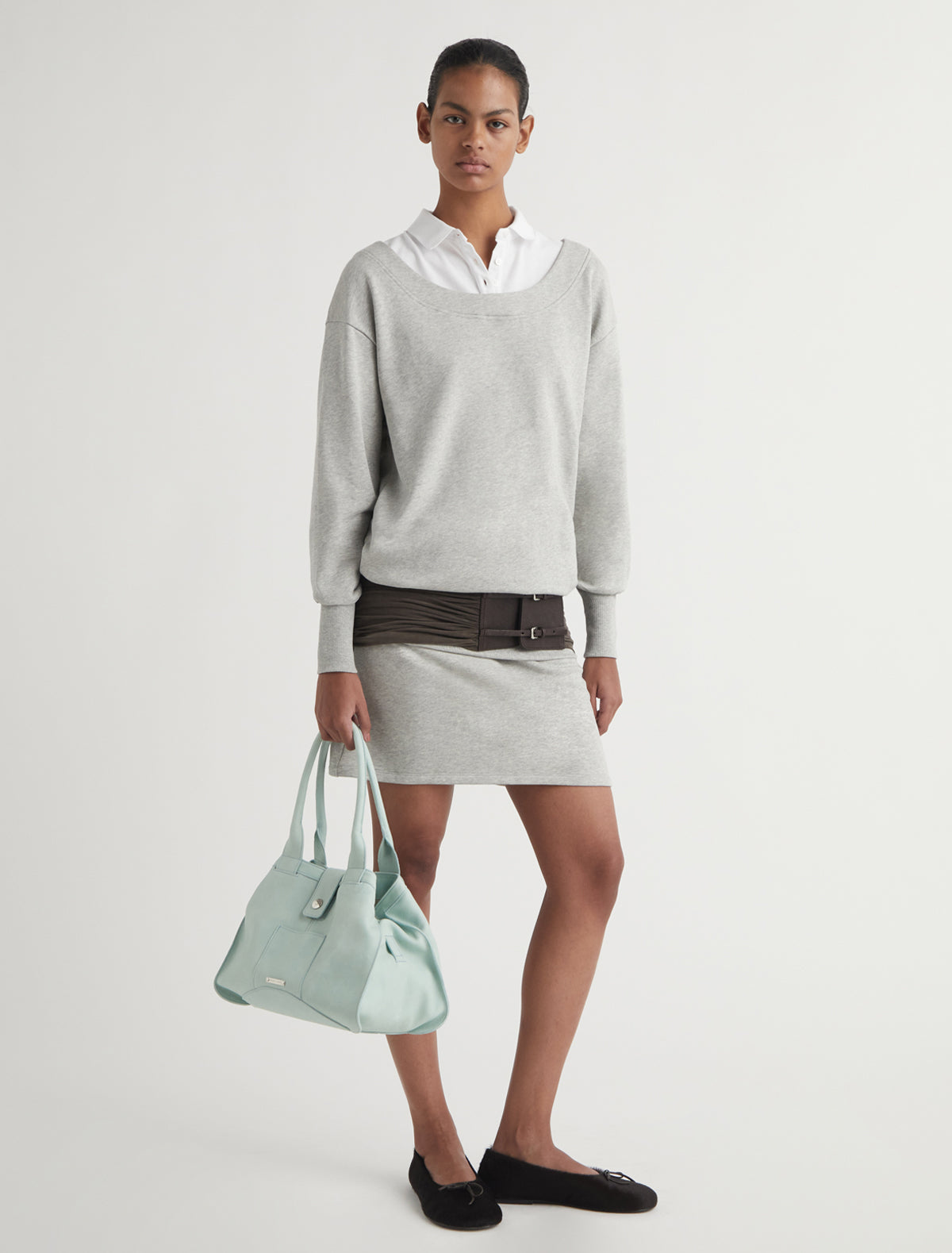 Belda two piece effect dress