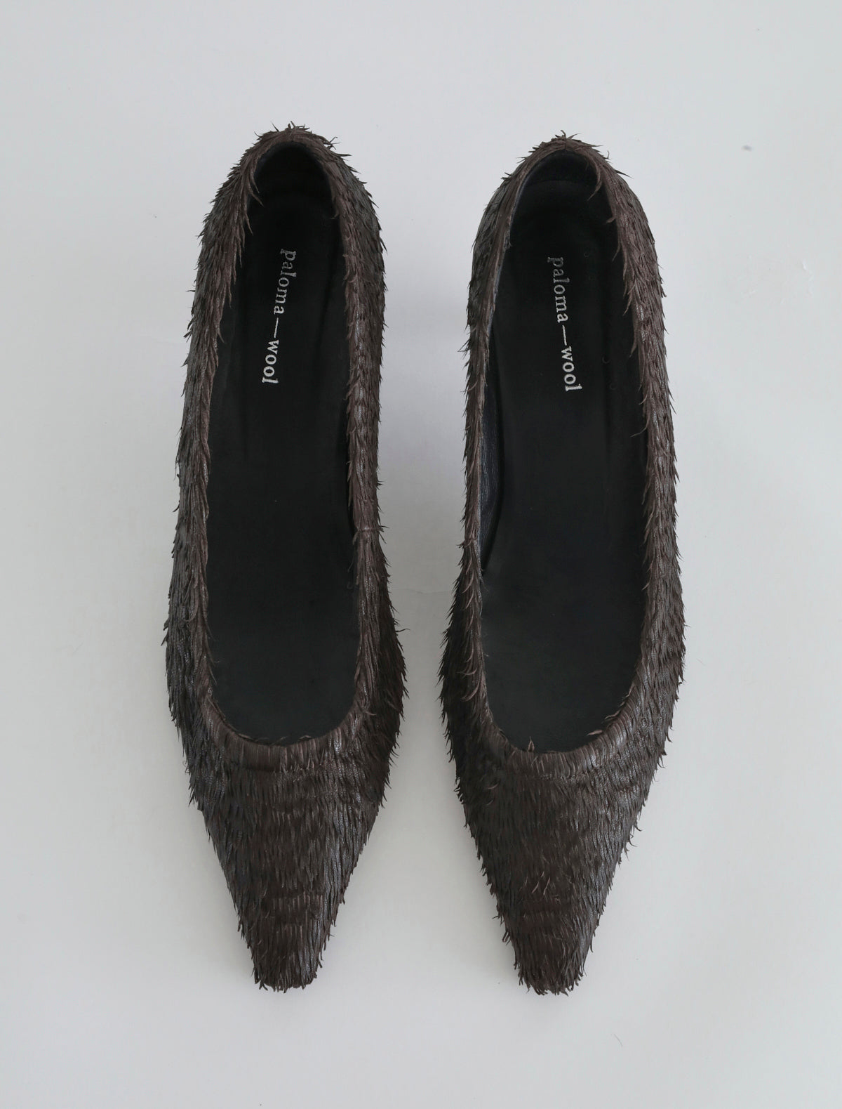 Leslie ii pointed toe pump heel brown