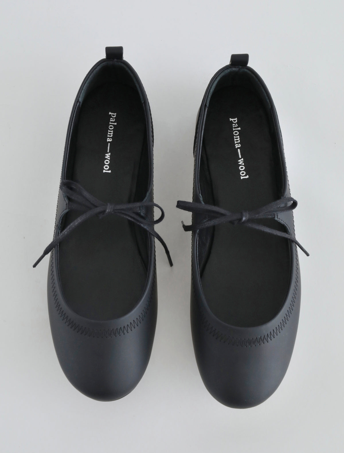 Zora flat mary jane cord strap rubber sole black