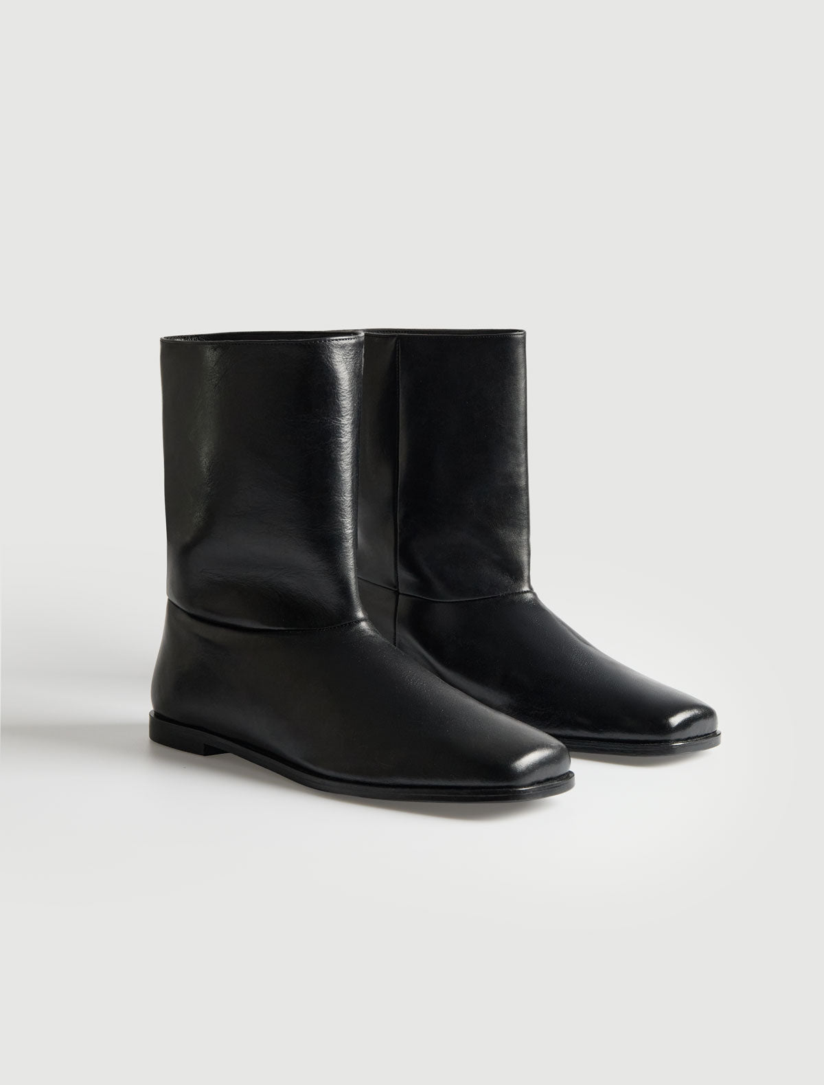 Martin ankle boot shoe inspired panel detailing black