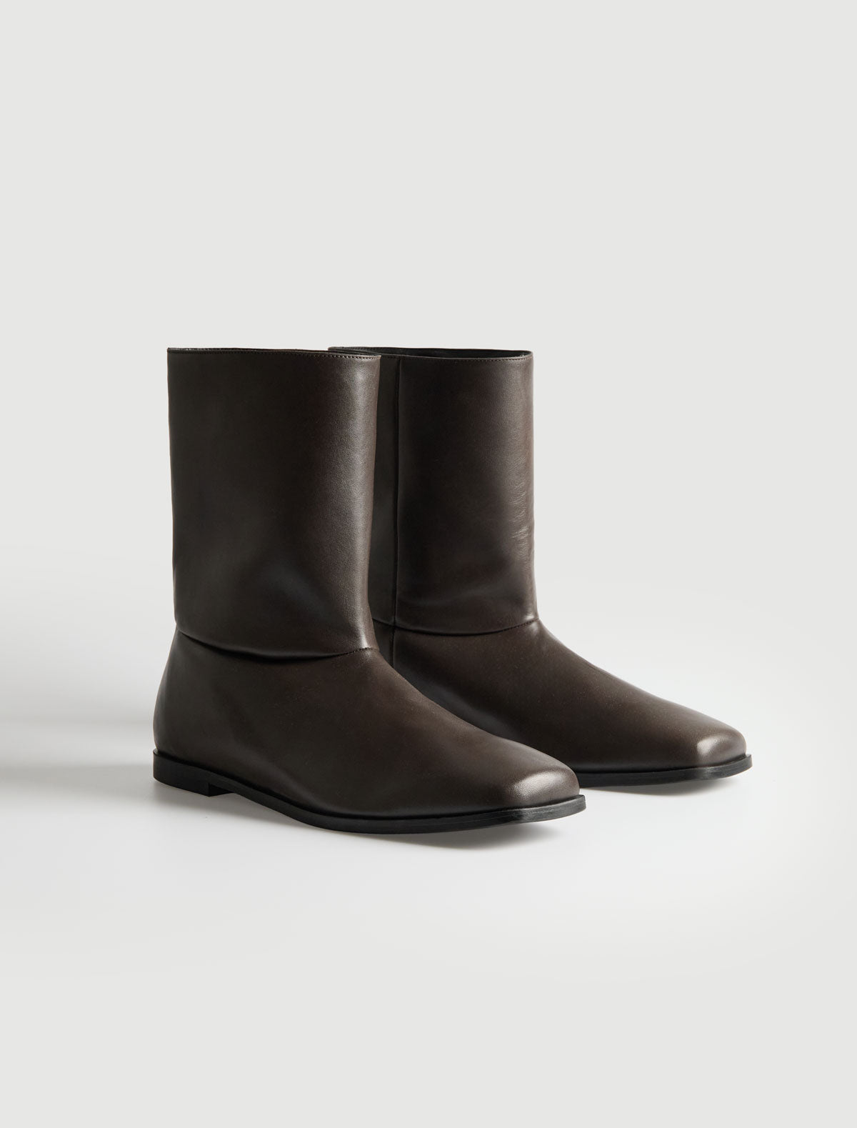 Martin ankle boot shoe inspired panel detailing brown