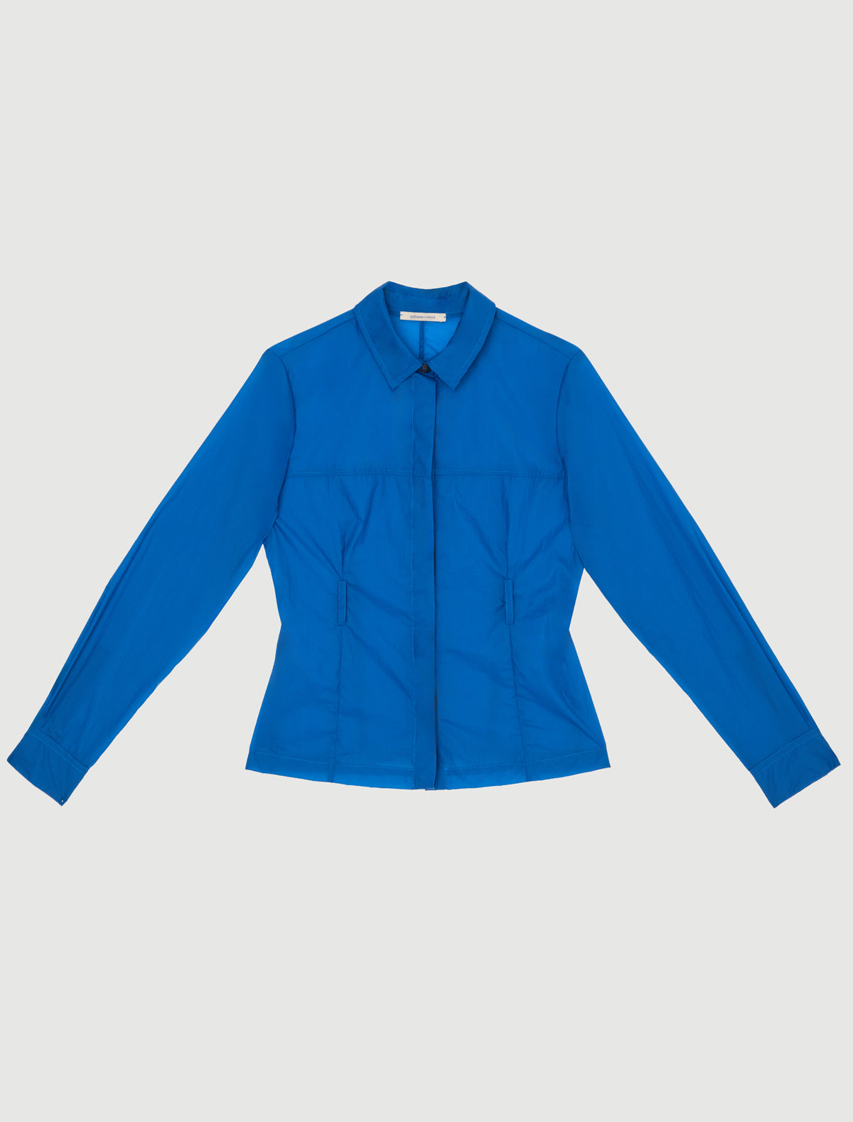 Meltuit fitted nylon shirt belt loops waist blue