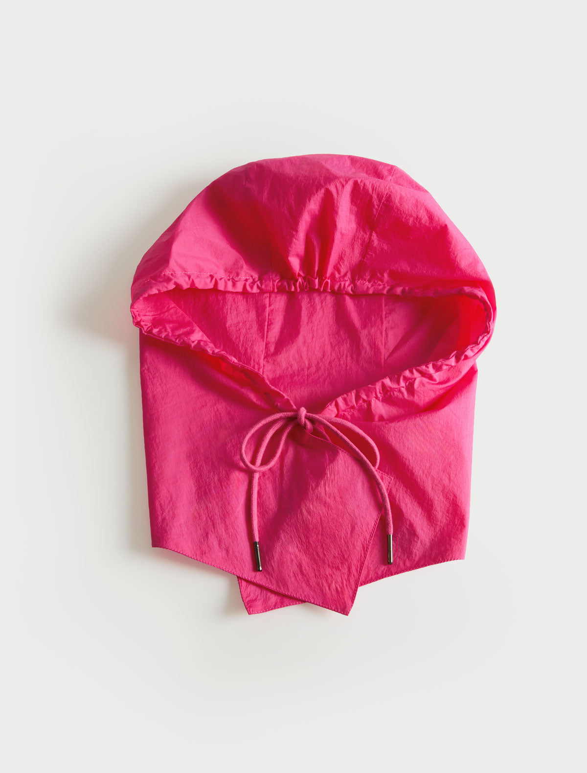 Eura nylon hood adjustable drawstring pink