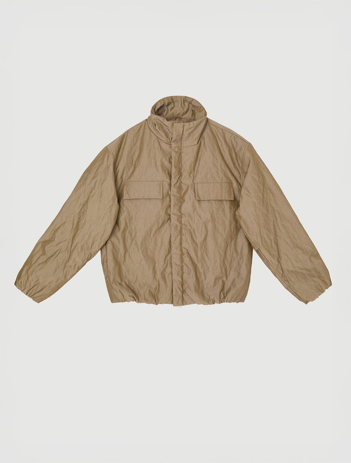 Sam oversized jacket front pockets and elasticated waist and cuffs