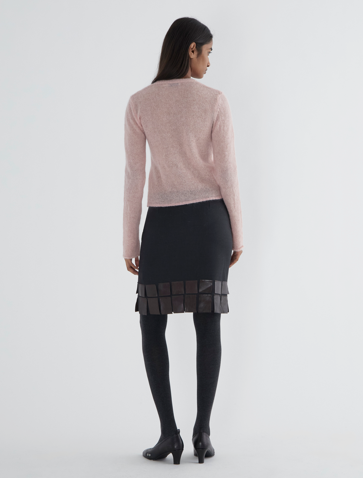 Tantal round neck pink cardigan