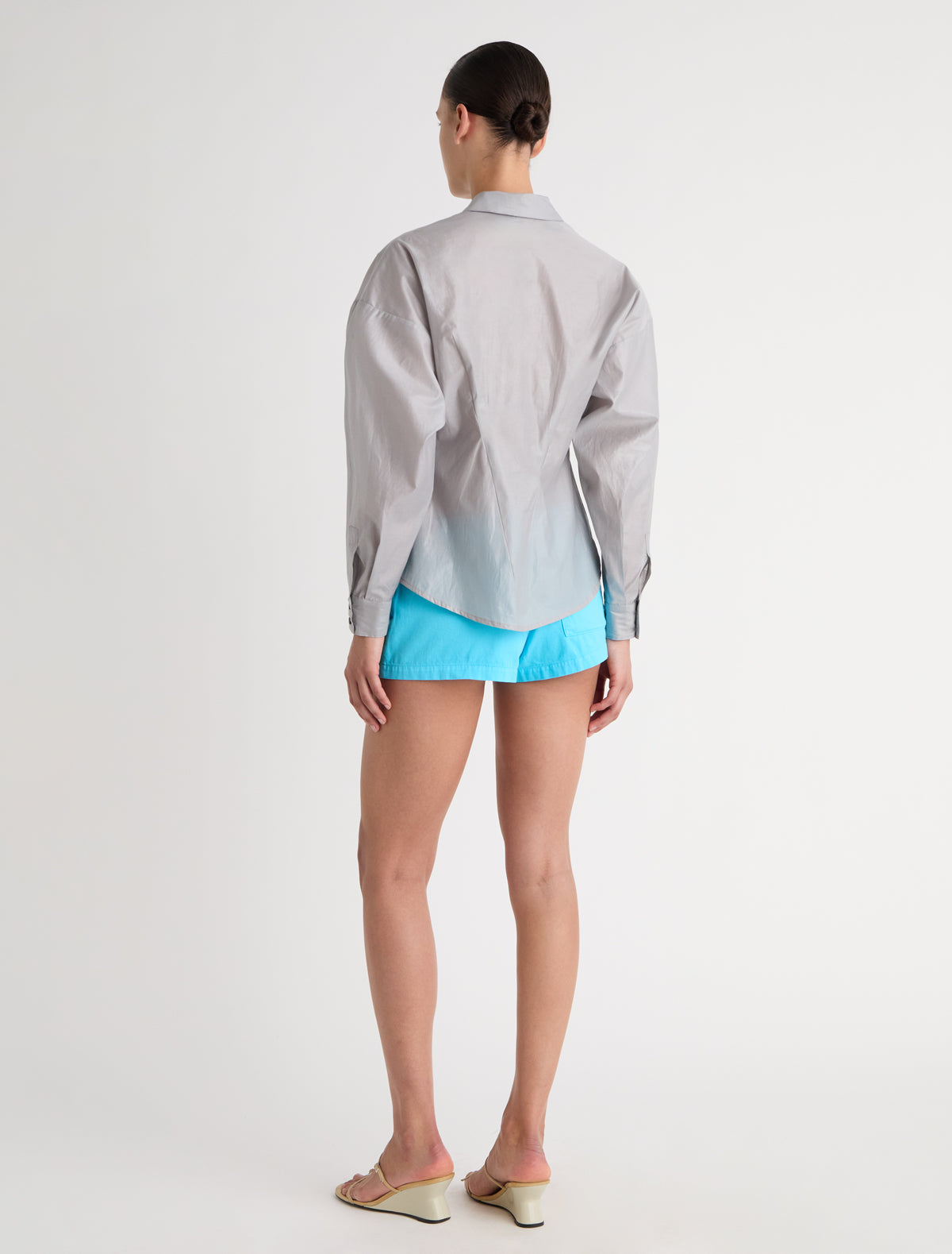 Donald ii multiposition shirt adjustable button closures grey