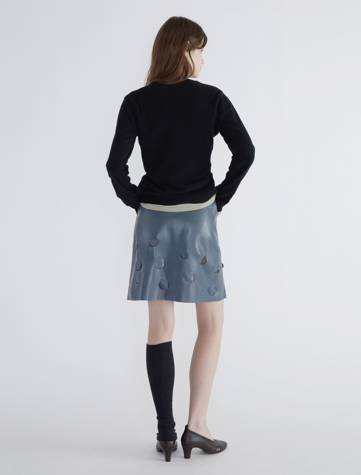 Donalti jumper irregular button fastening black