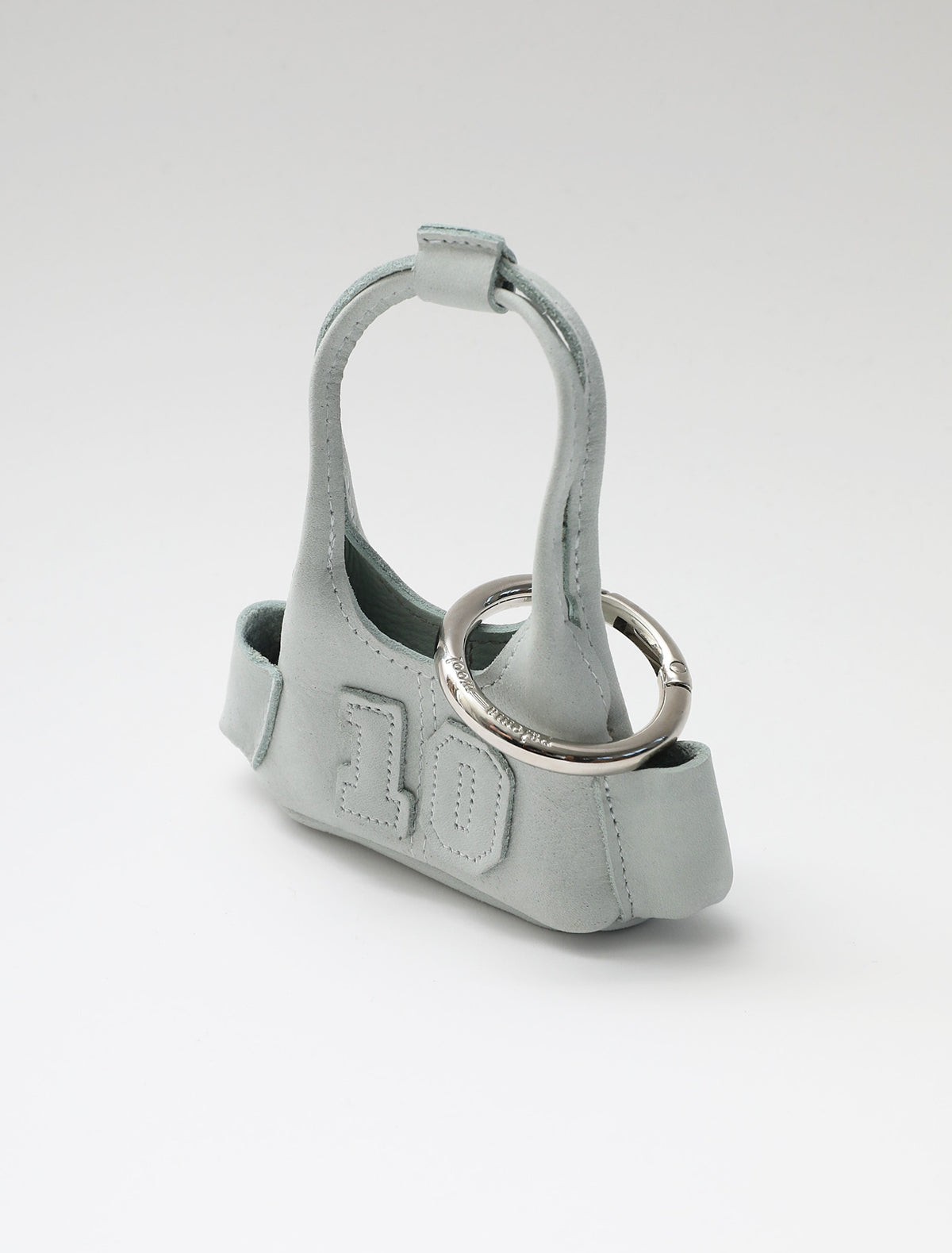 10 years miniature leather charm aquamarine
