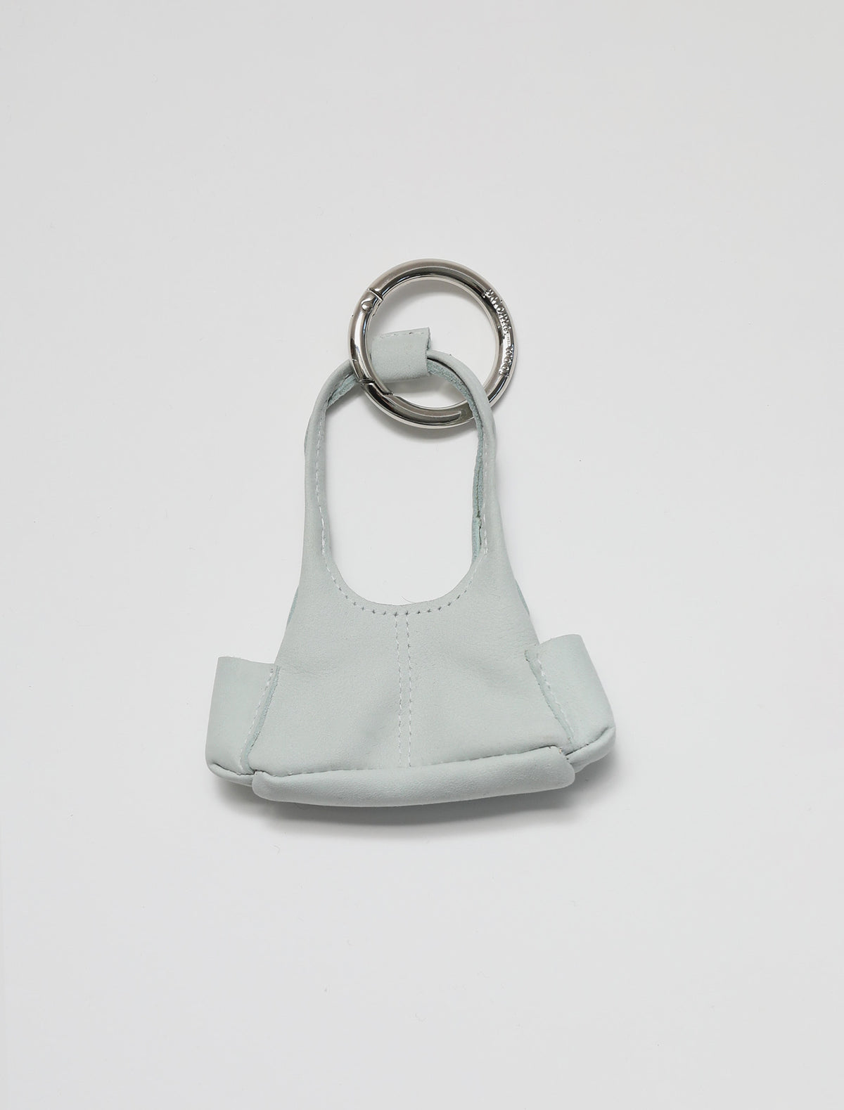10 years miniature leather charm aquamarine
