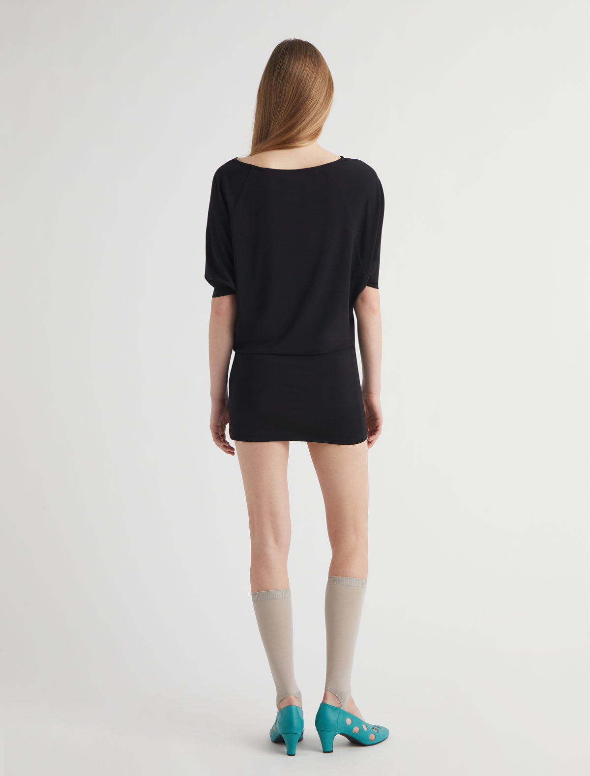 Drunsiel top dress elongated body black