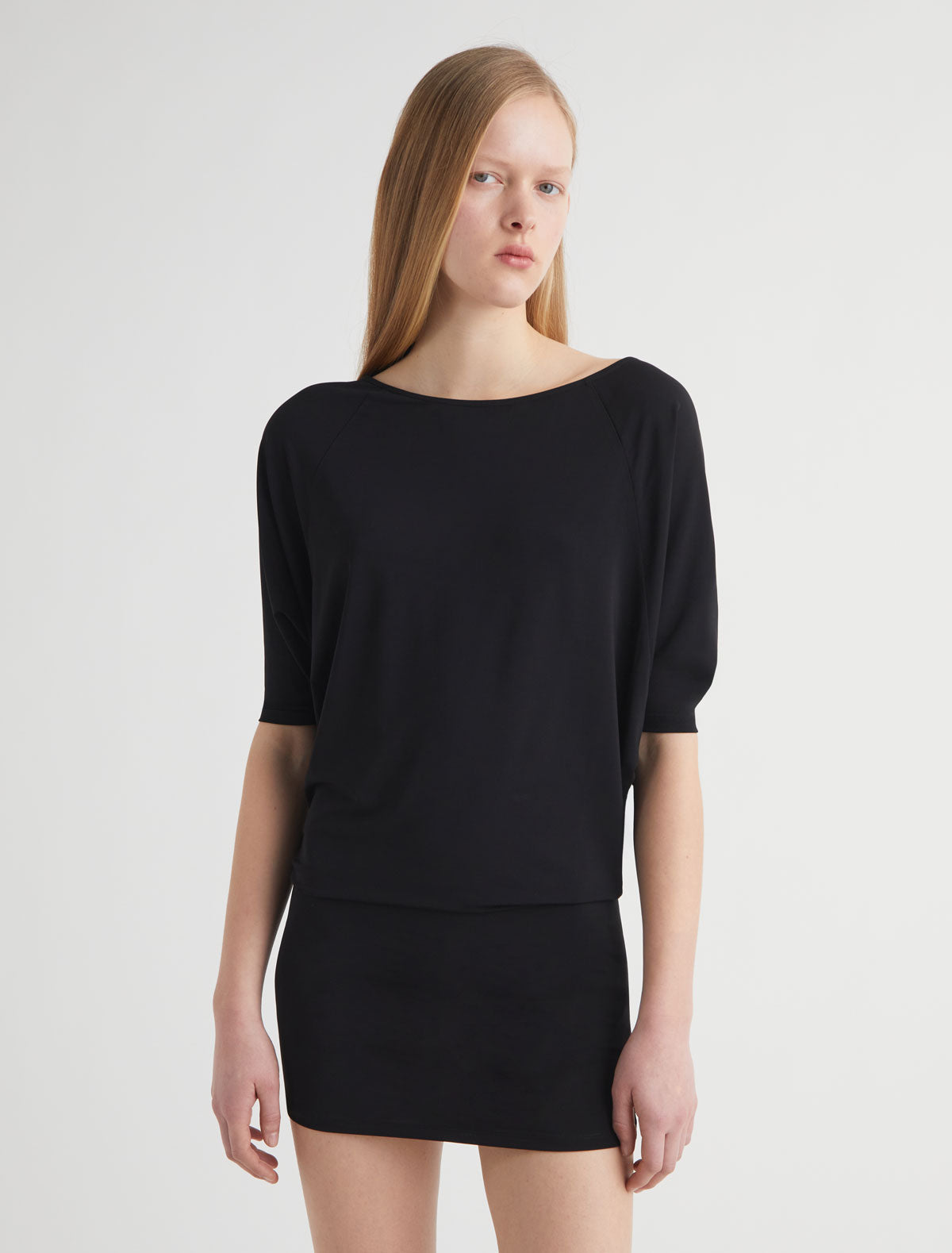 Drunsiel top dress elongated body black