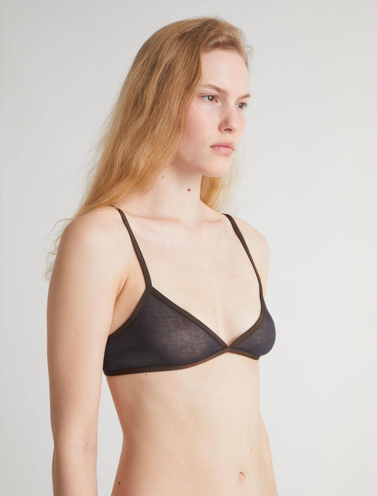 Esco strappy bralette lingerie style details grey