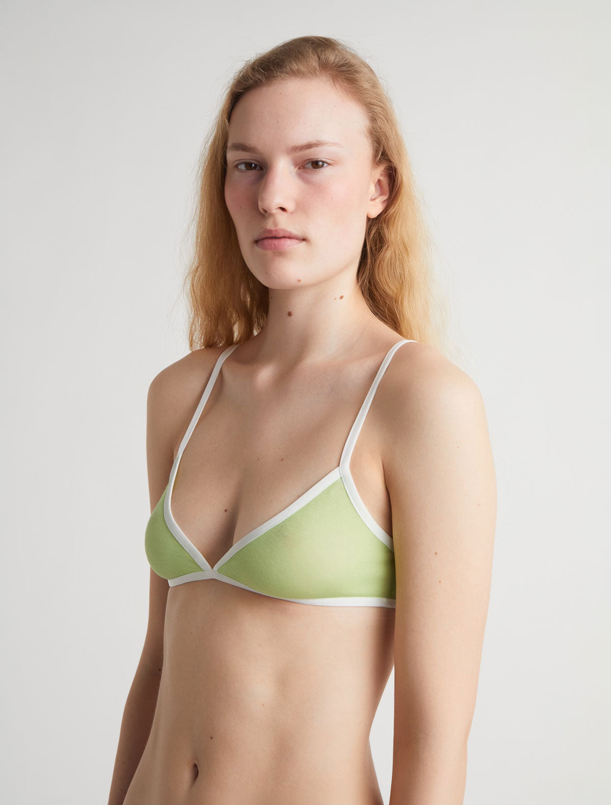 Esco strappy bralette lingerie style details green