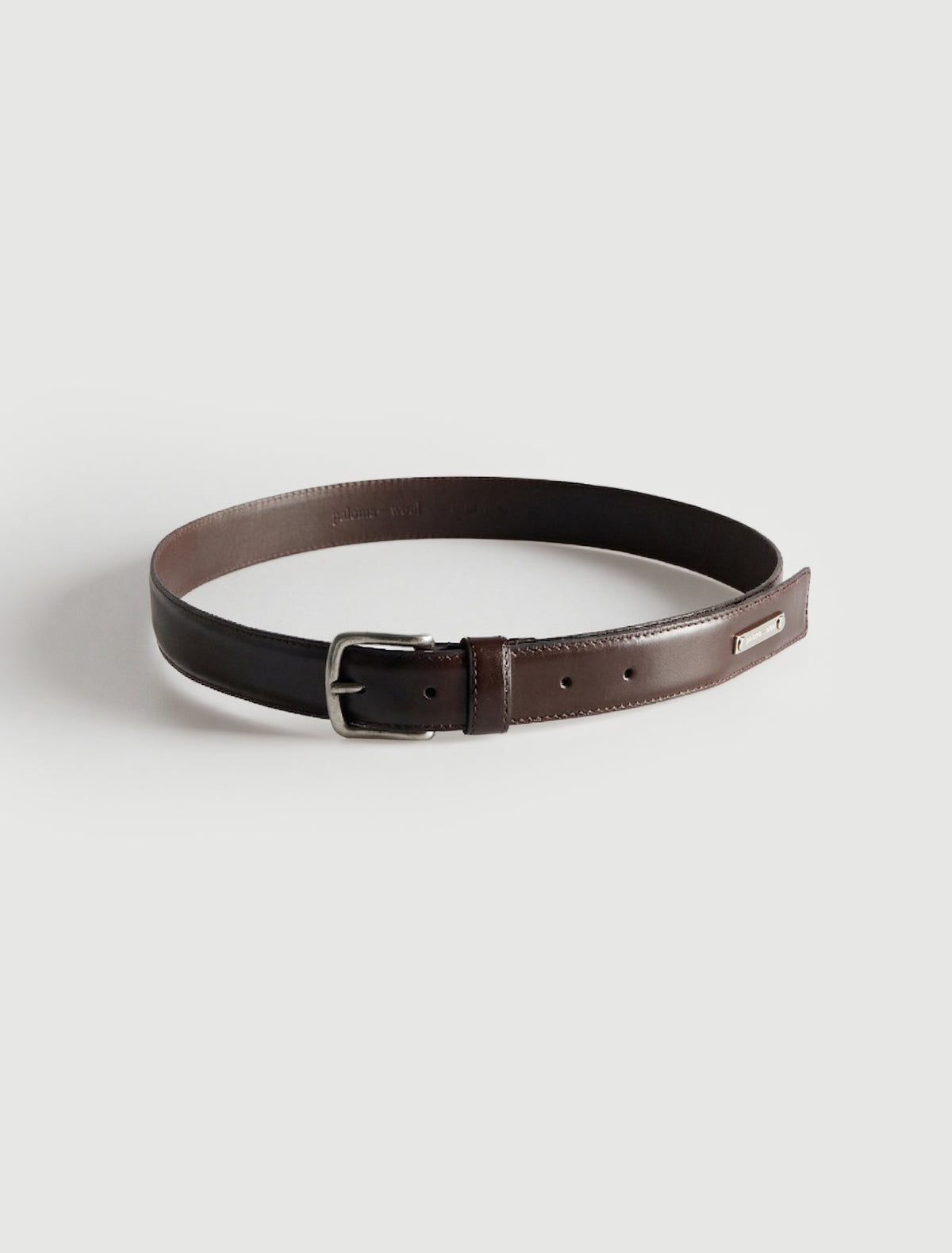 Fasir men belt personlizad plate brown