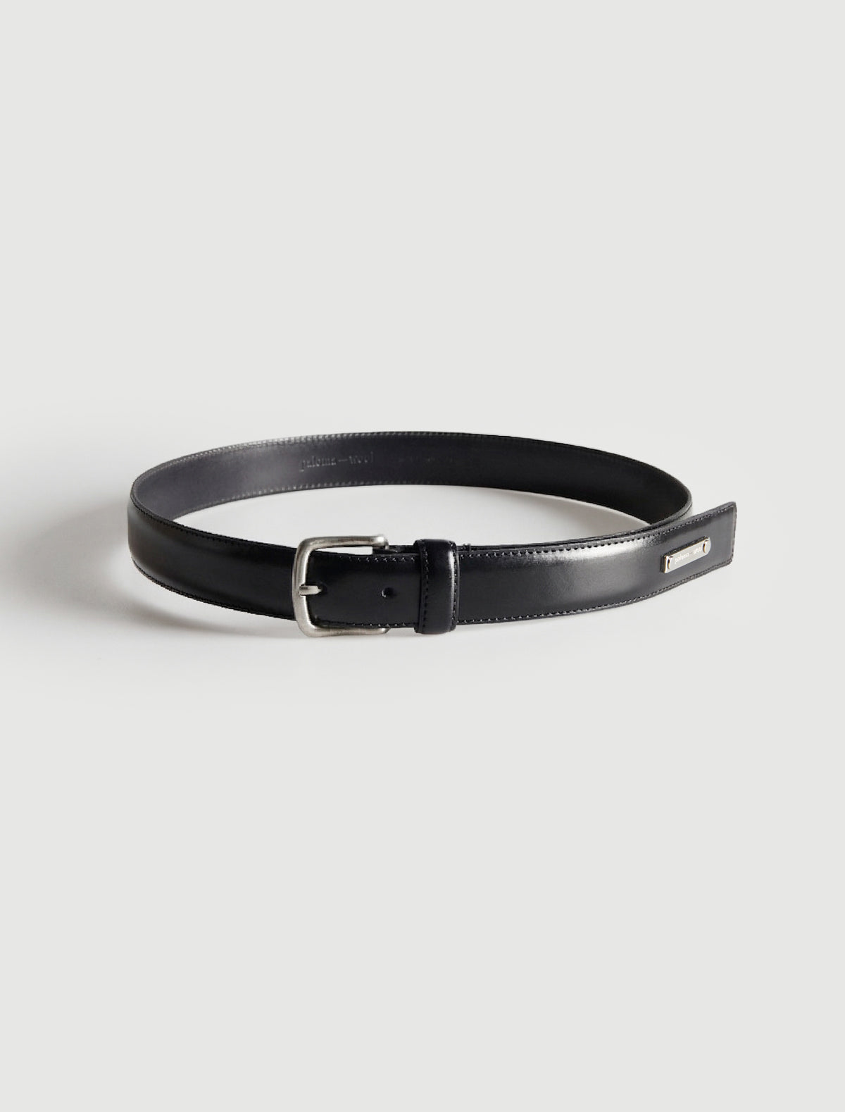 Fasir men belt personlizad plate black