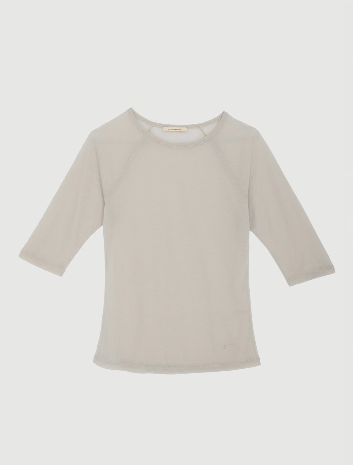 Pia elbow length top sheer fabric ecru