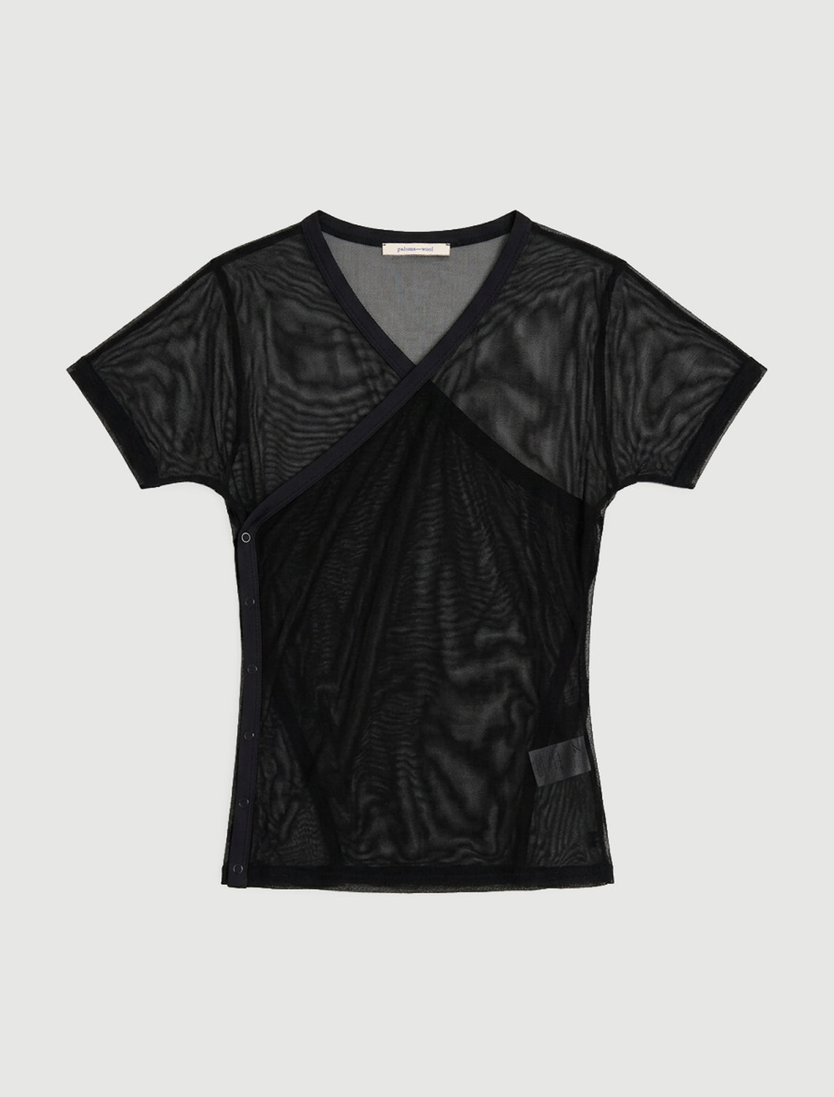 Olimpia crossed ranglan tulle top side snap closures black 2