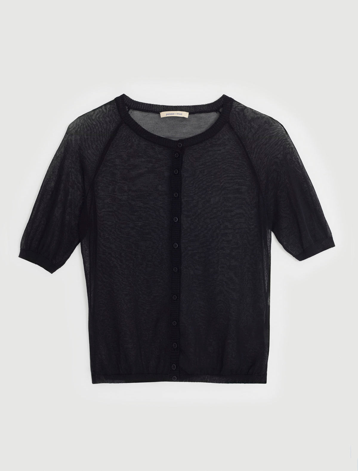 Patinela short sleeve knit cardigan black