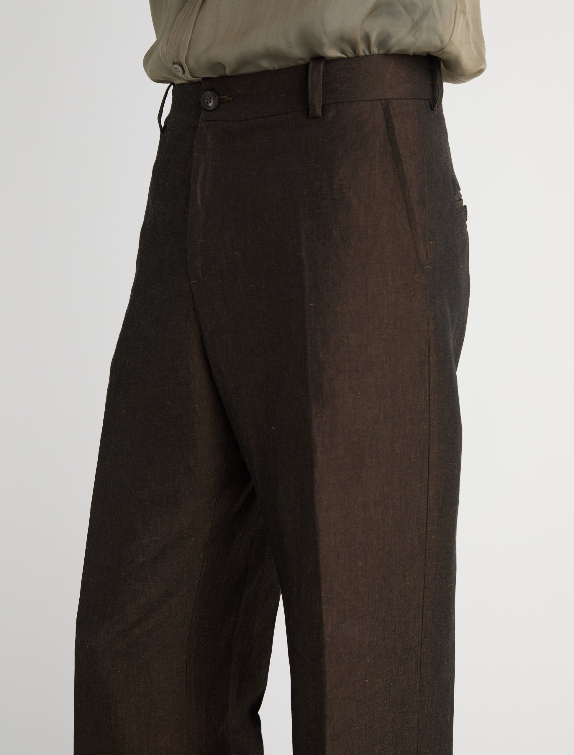 Lane straight men suit pants brown