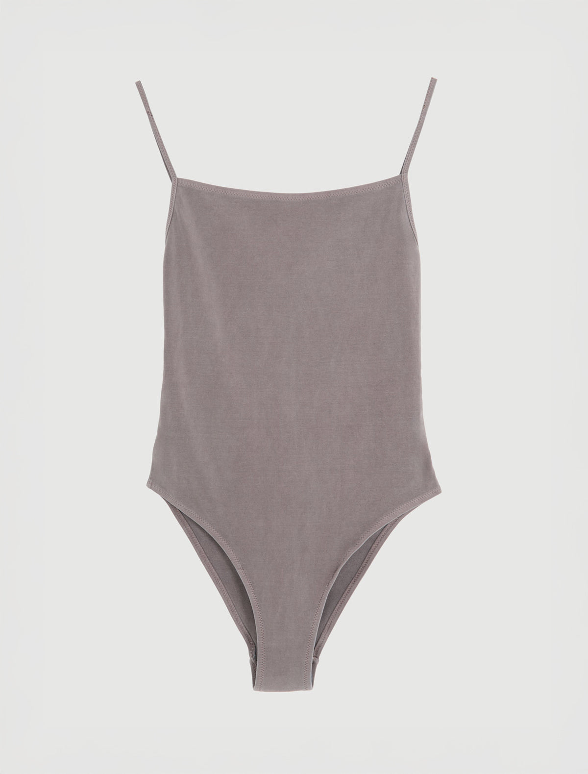 Leila strappy cotton swimsuit garment dyed worn in effect