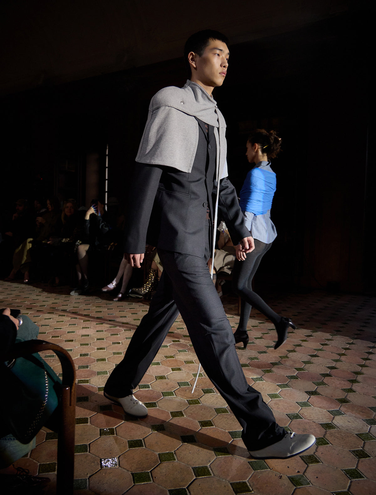Lane straight men suit pants slightly wide fit darkgrey
