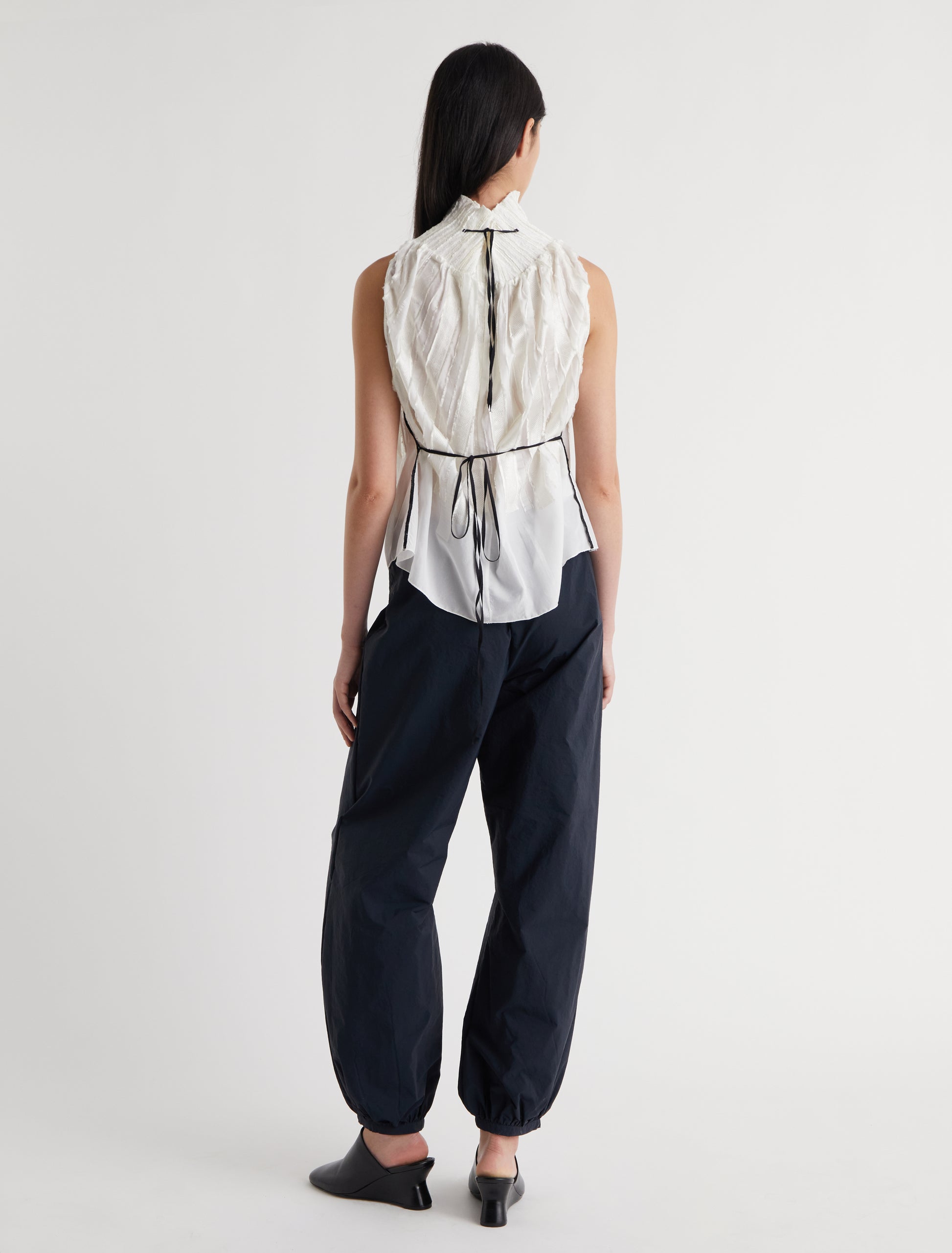 Lupe top halter top tie back fastening adjustable fit white