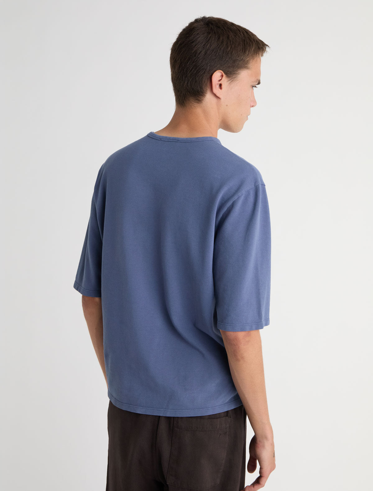 Maps short sleeve pique t shirt embroidery hem