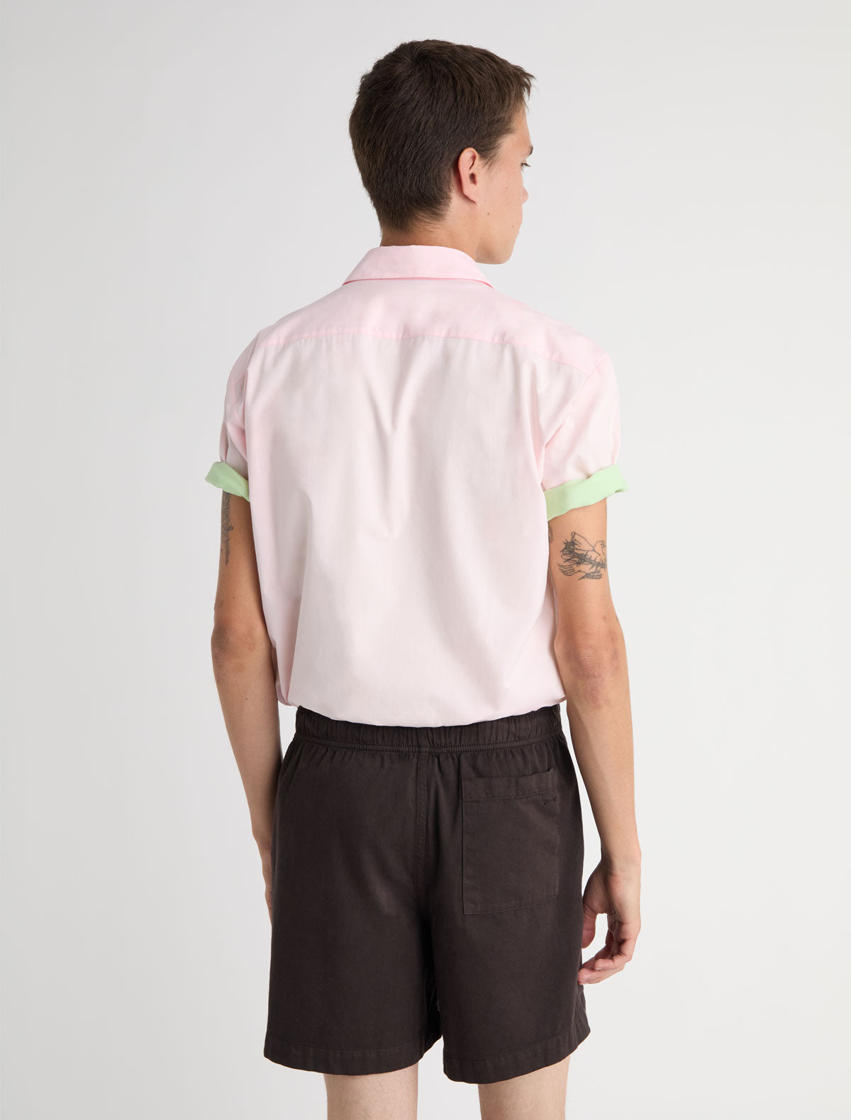 Mau shorts elasticated waistband adjustable drawstring brown