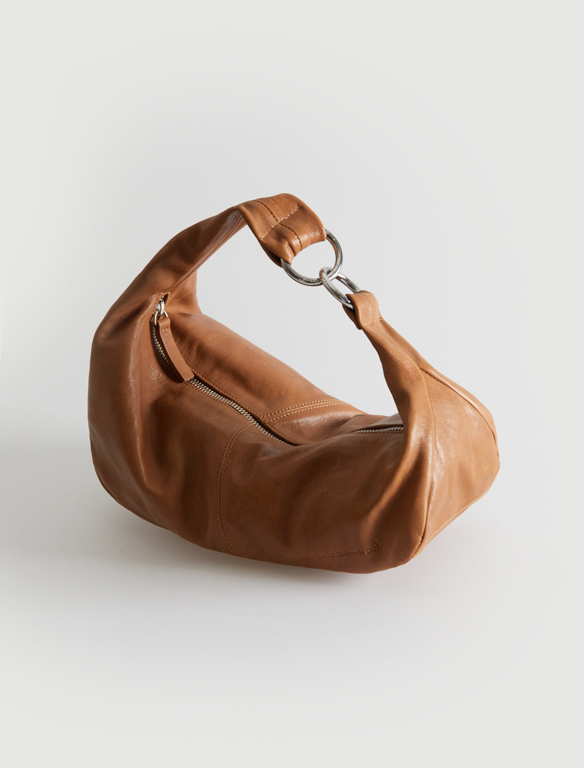 Mini dry elongated wrap around hobo style bag lightbrown