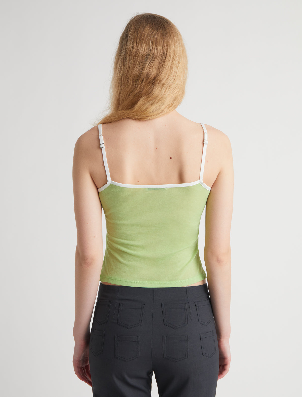 Nasem strappy top lingerie details green