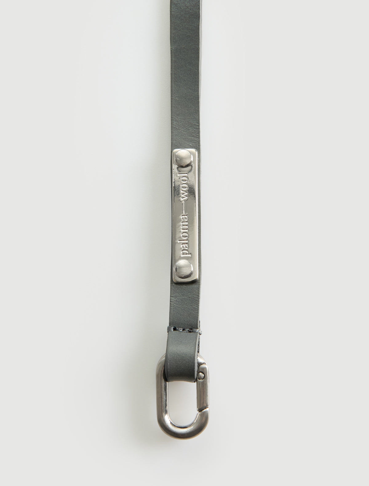 Nora nora extra slim belt carabiner metal d rings greyishblue