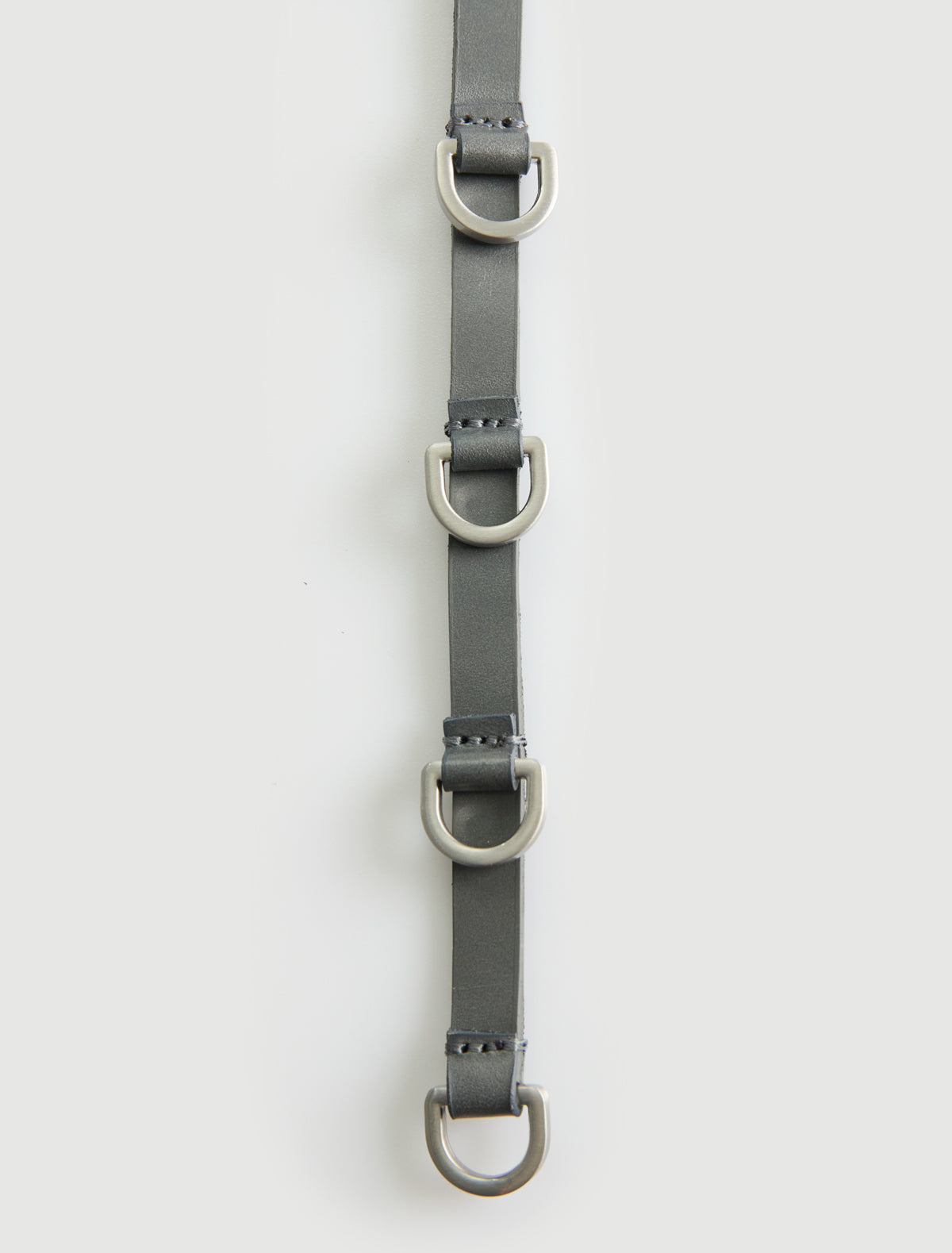 Long nora extra slim belt carabiner metal d rings greyishblue
