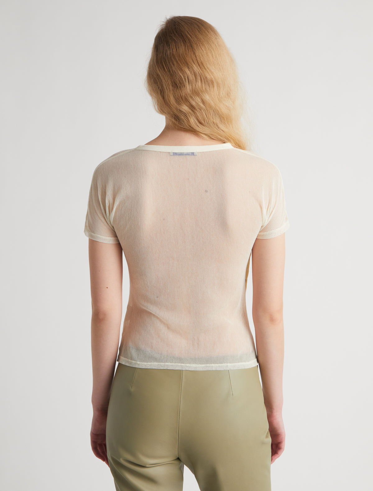 Olimpia crossed ranglan tulle top side snap closures offwhite