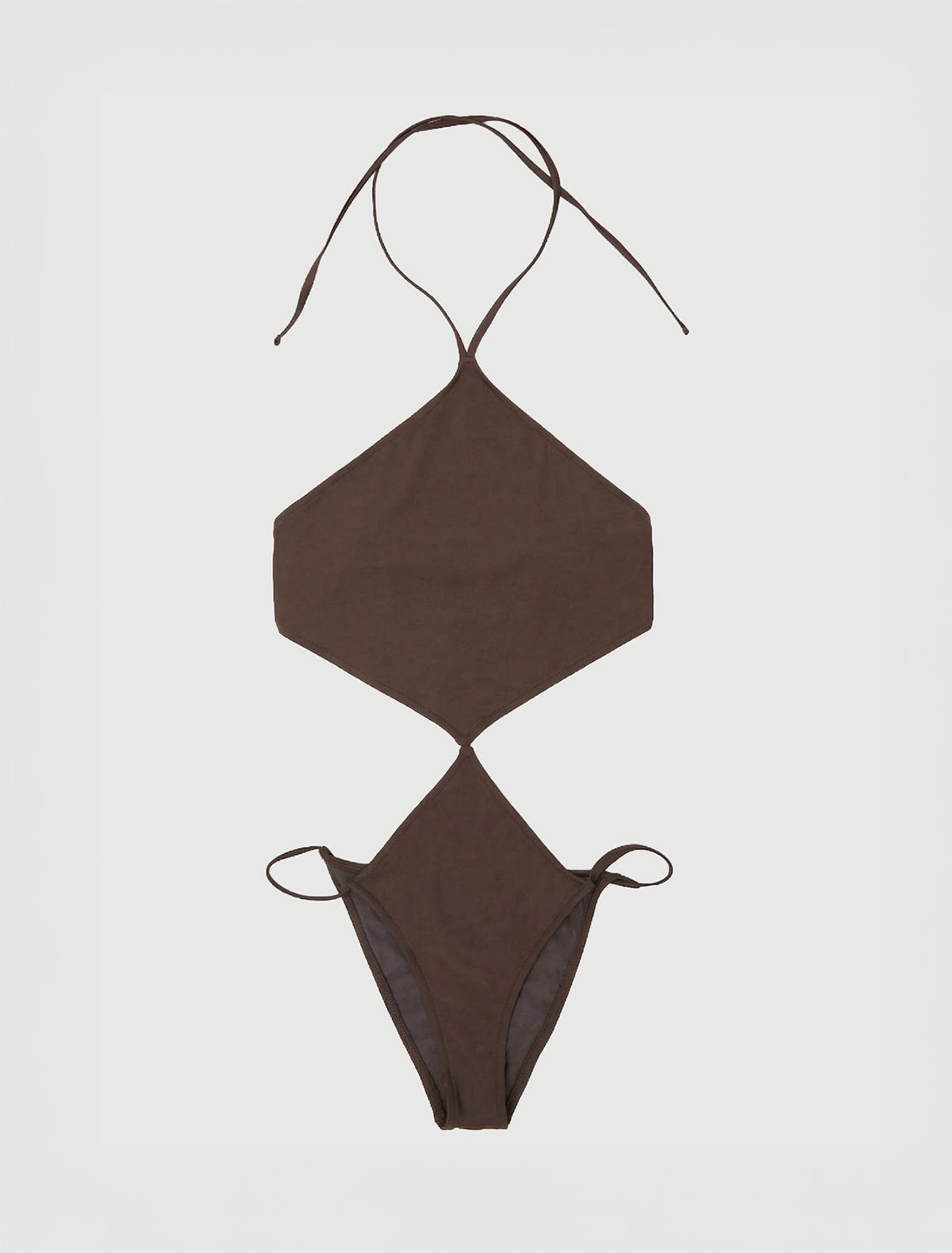 Parle diamond shaped trikini brown