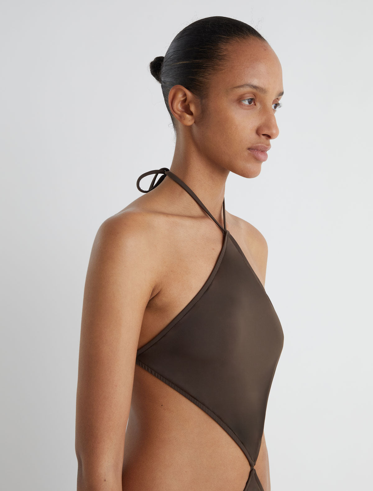 Parle diamond shaped trikini brown