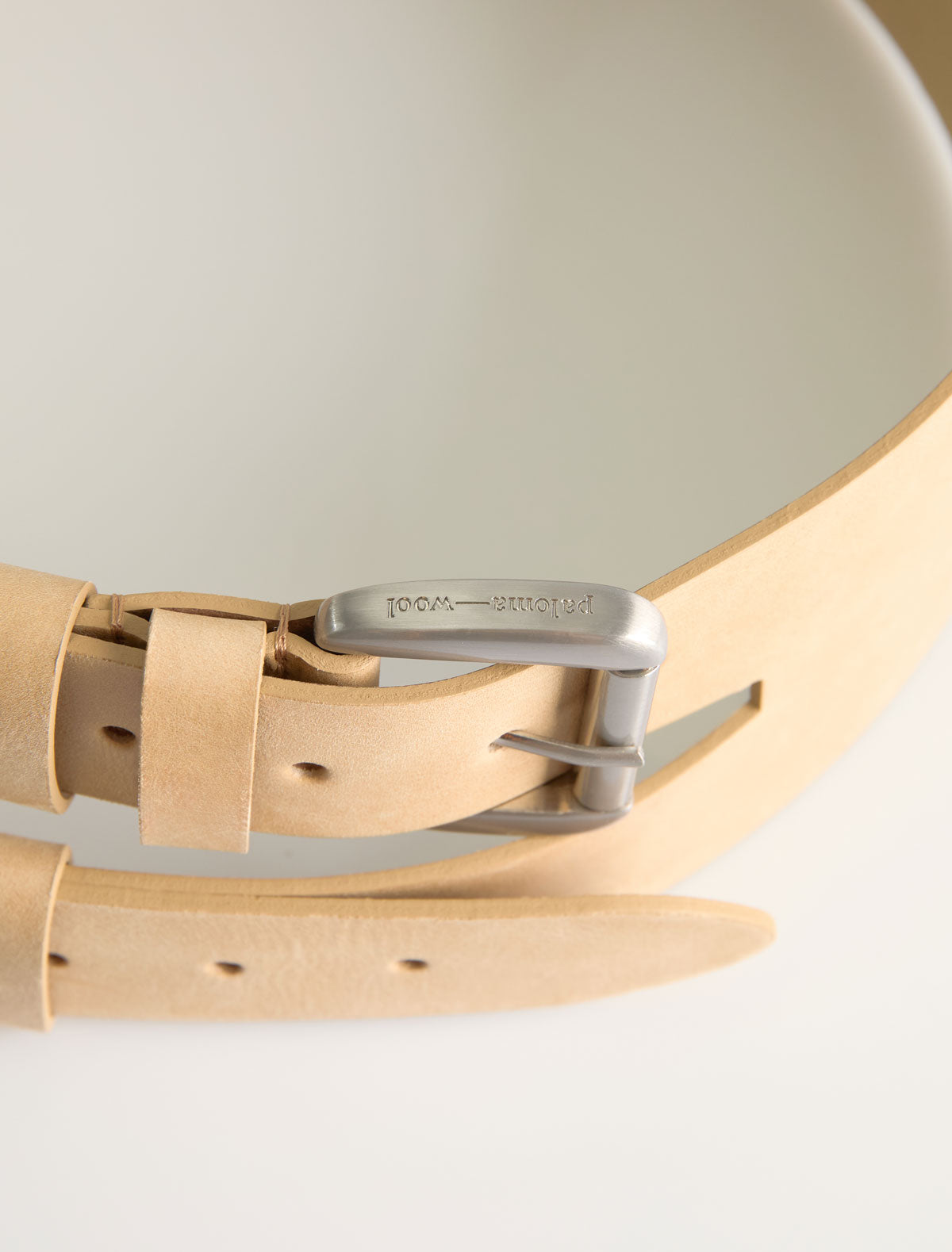 Penelope wide leather belt double buckle system yellow