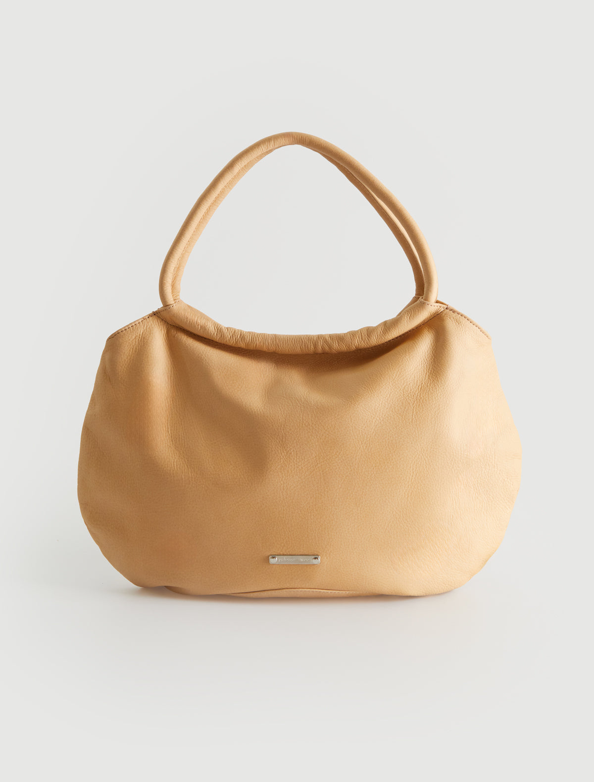 Pockets round shaped shoulder bag multiple pocket details ocher