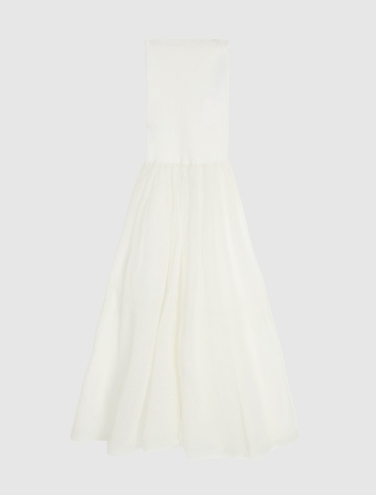 Melo knitted skirt flared hem openwork detailing white