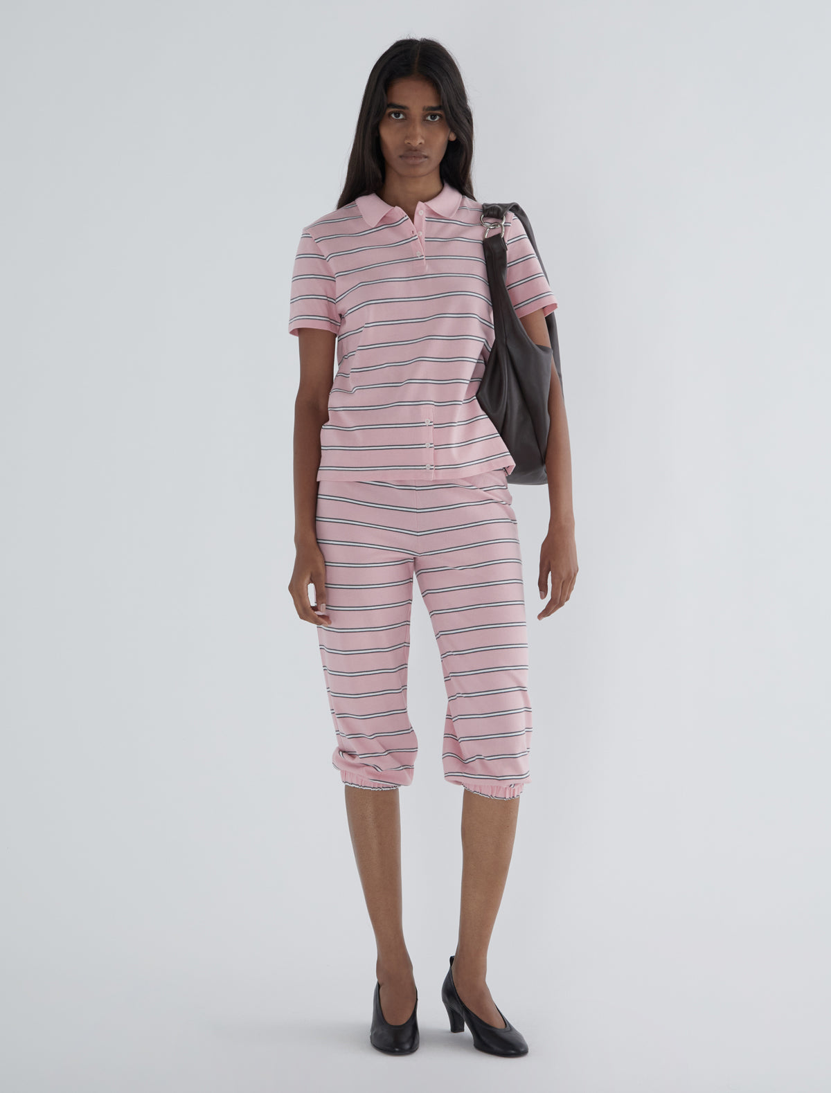 Mauri cotton pique capri sweatpants