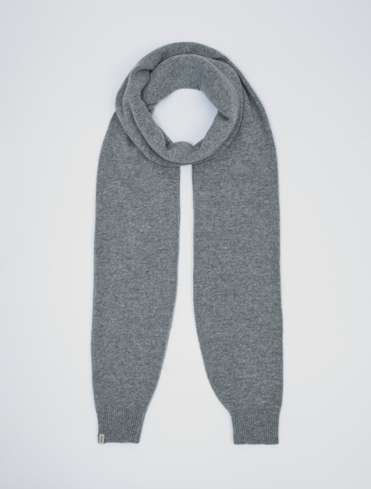 Moix wool scarf cuffs grey