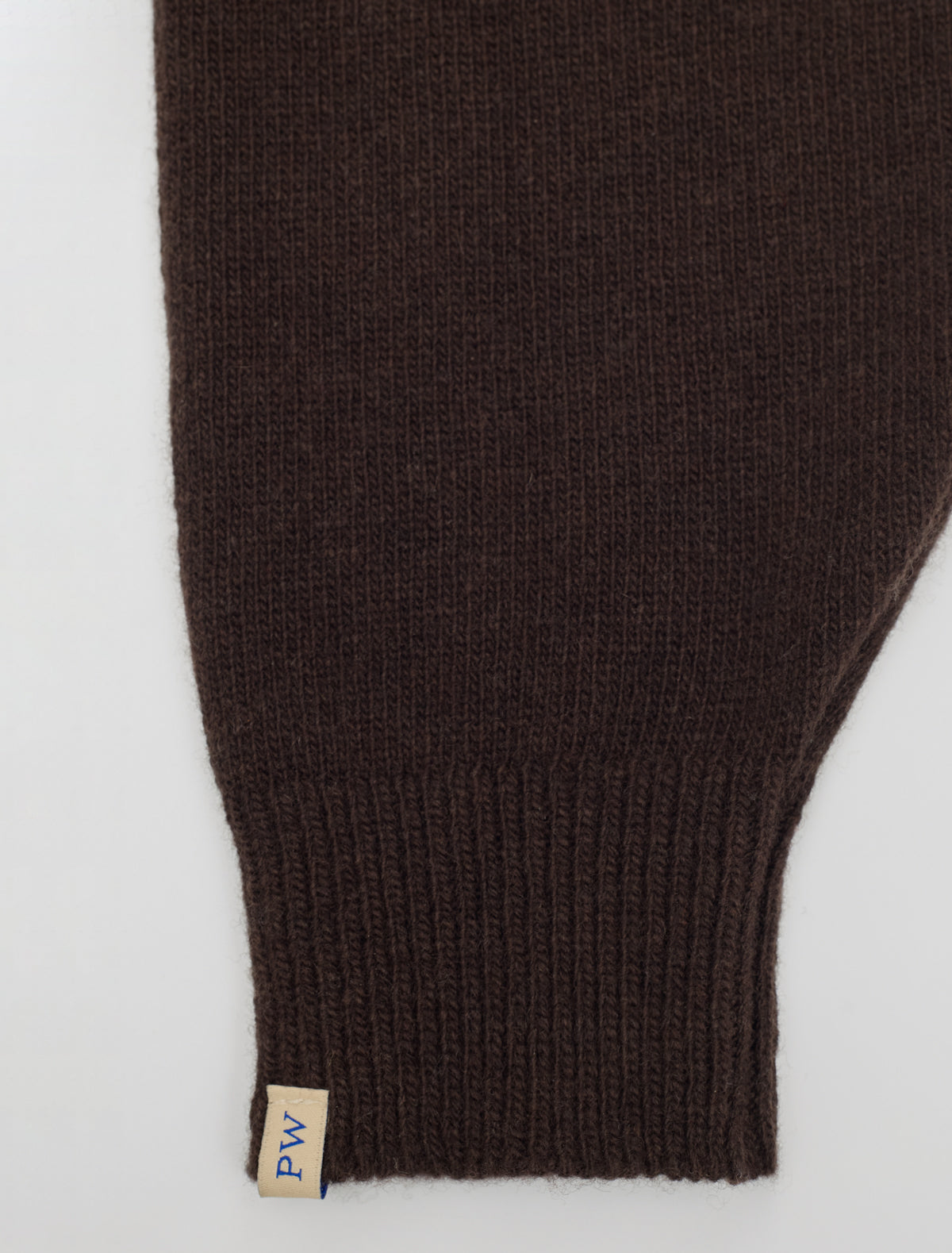 Moix wool scarf cuffs brown