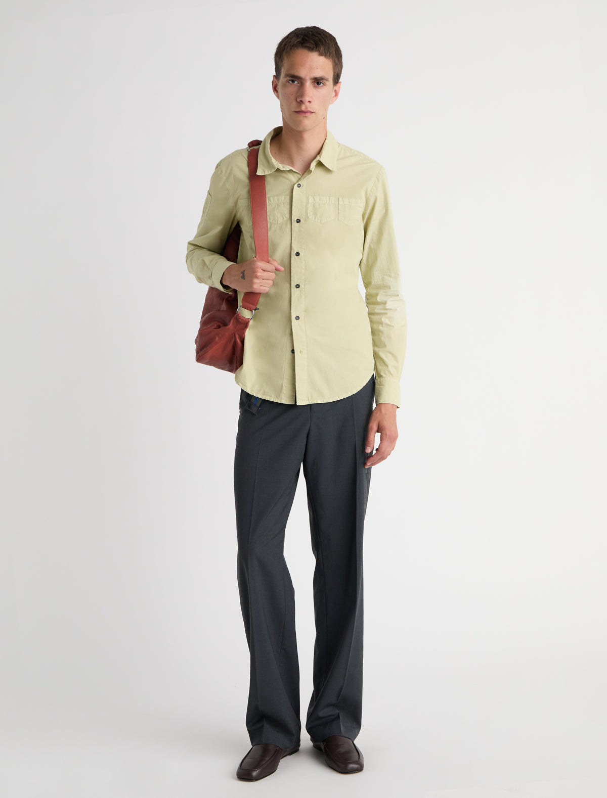 Sala cotton shirt chest pockets extending sleeves