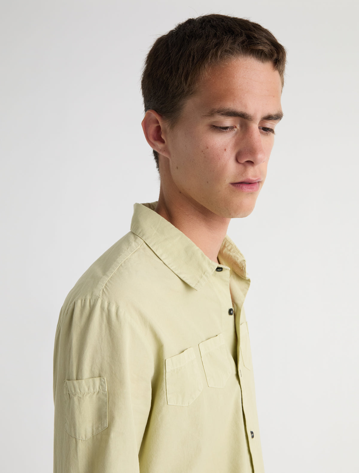 Sala cotton shirt chest pockets extending sleeves