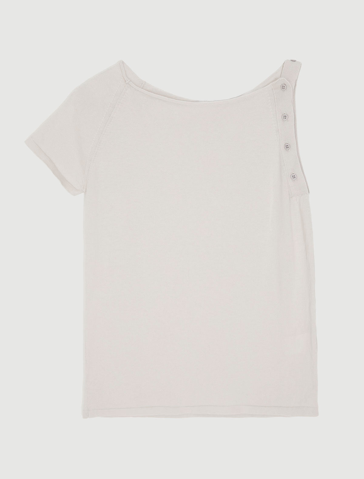 Samir asymmetrical top short sleeve one side sleeveless design grey